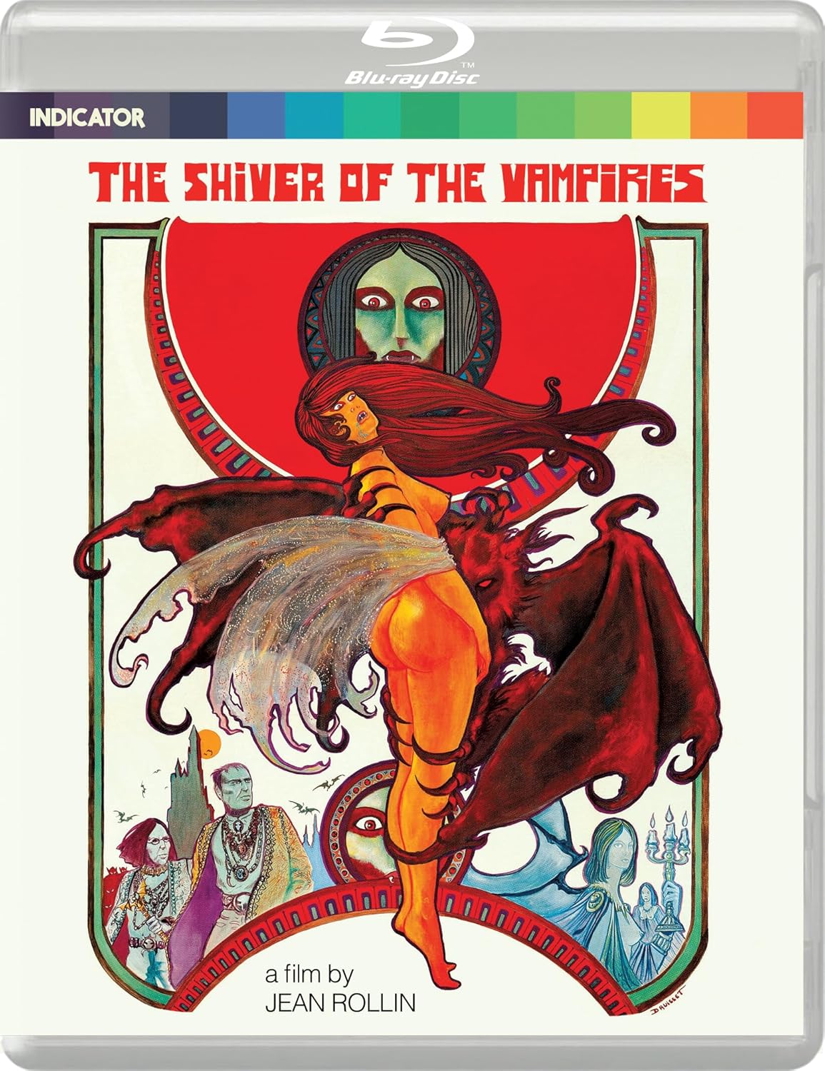 Blu-ray cover for "The Shiver of the Vampires" with illustrated art.