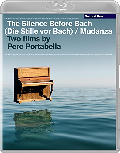 Blu-ray cover featuring an upright piano floating above calm blue water.