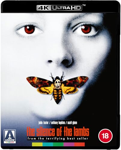 The Silence of the Lambs" Blu-ray cover with a moth and eyes.