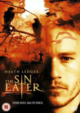 DVD cover for "The Sin Eater" featuring Heath Ledger and dark imagery.