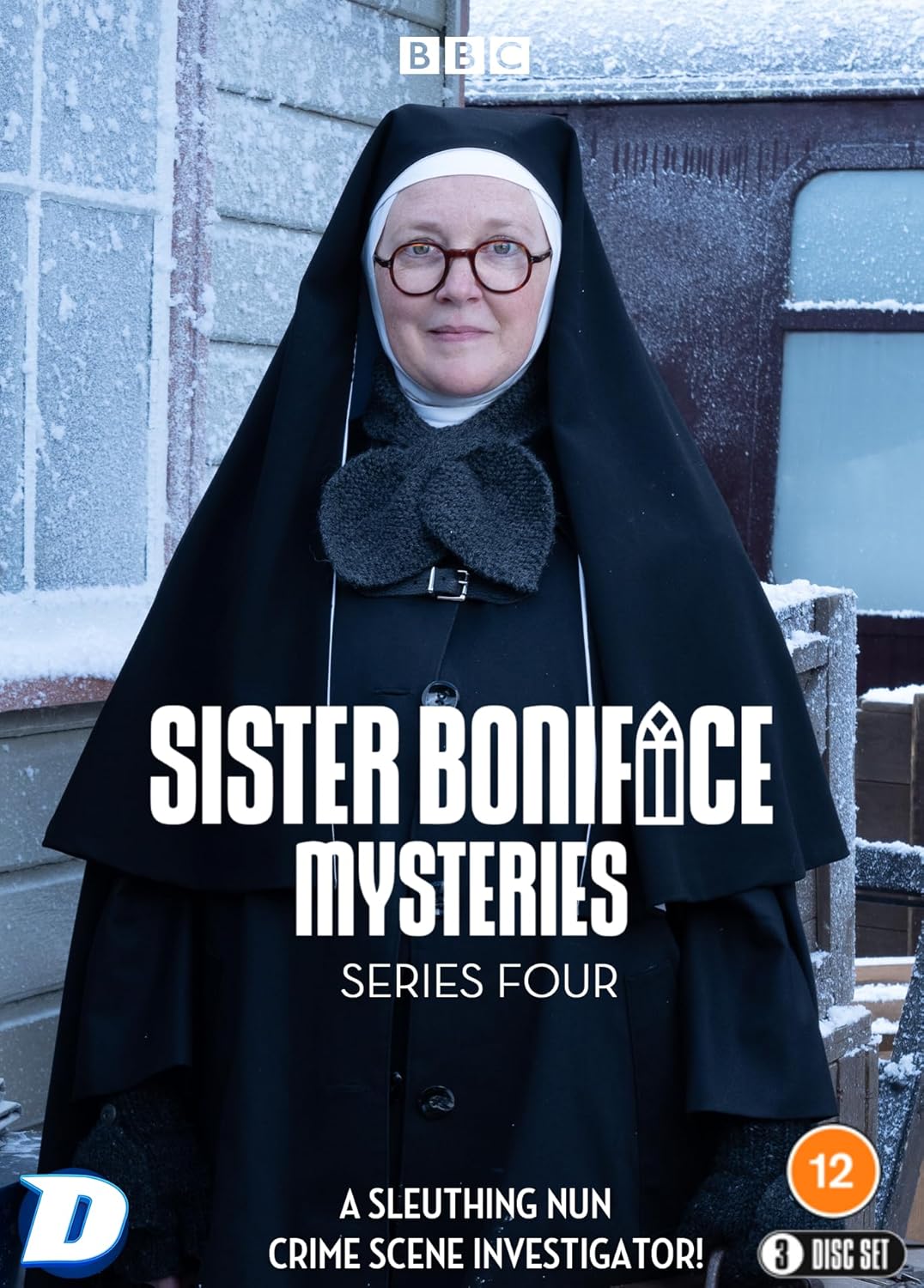 DVD cover for “Sister Boniface Mysteries: Series 4” featuring a nun.