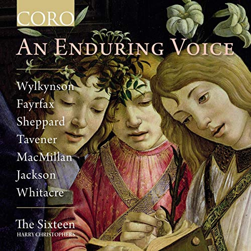 CD cover featuring a painting of three angels with text and composer names.