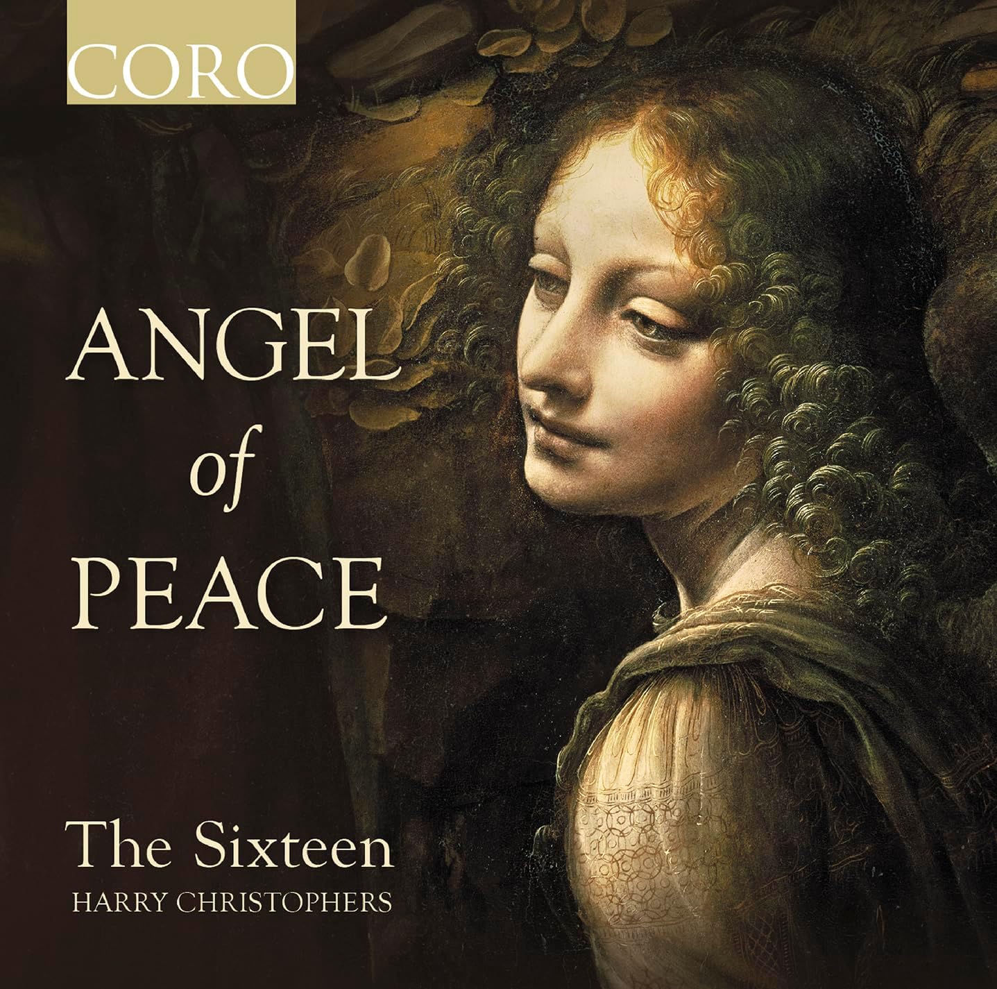 CD cover: painting of an angel’s face with text “Angel of Peace”.