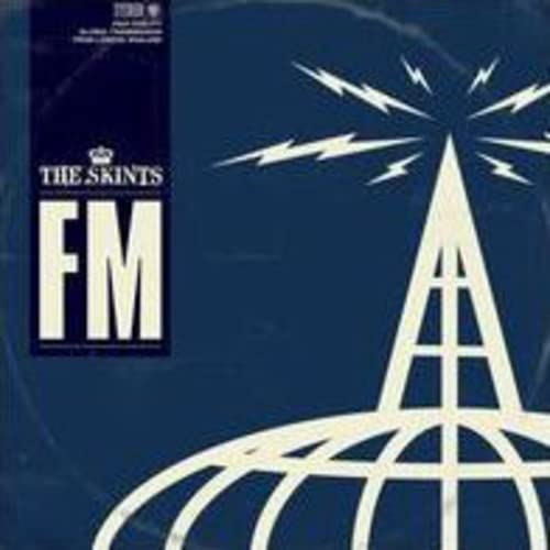 Album cover for The Skints' "FM" featuring a radio tower graphic.