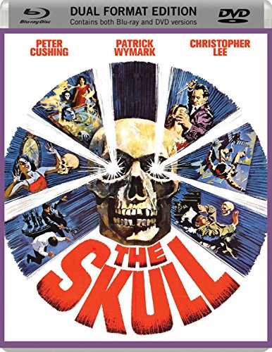 Blu-ray cover for “The Skull” featuring a large skull and dramatic imagery.