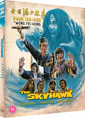 Blu-ray cover for "The Skyhawk" featuring a martial arts scene.