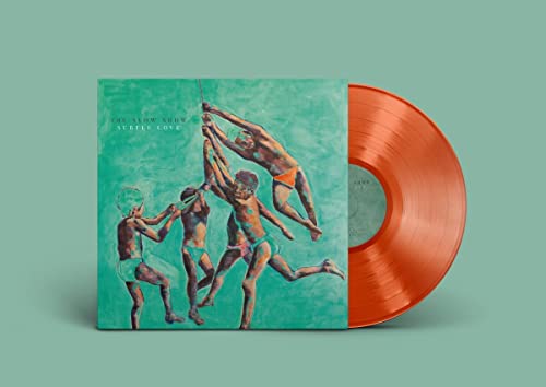 Vinyl record and cover art depicting figures reaching and jumping.