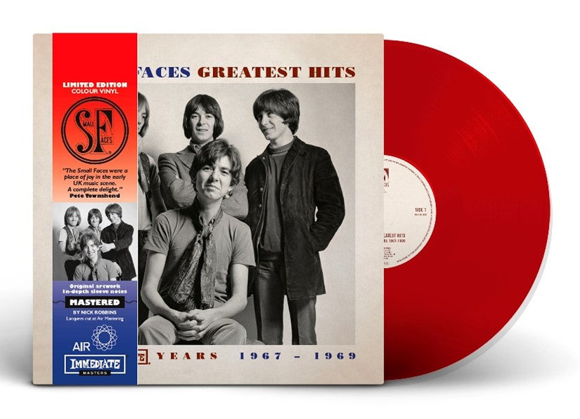 Album cover for The Small Faces’ “Greatest Hits” on red vinyl.