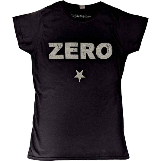 Distressed black t-shirt featuring The Smashing Pumpkins’ “Zero” album art.