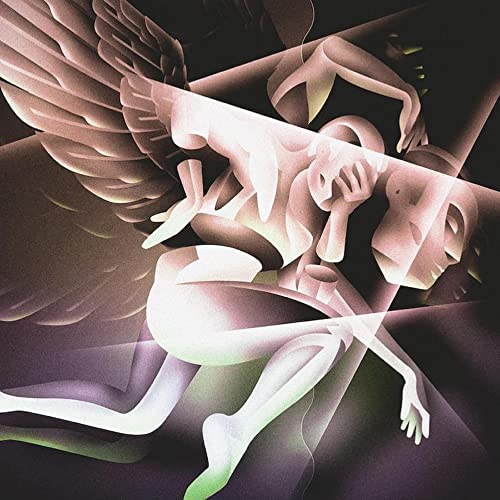 Surreal album cover featuring distorted, pale figures with wings.
