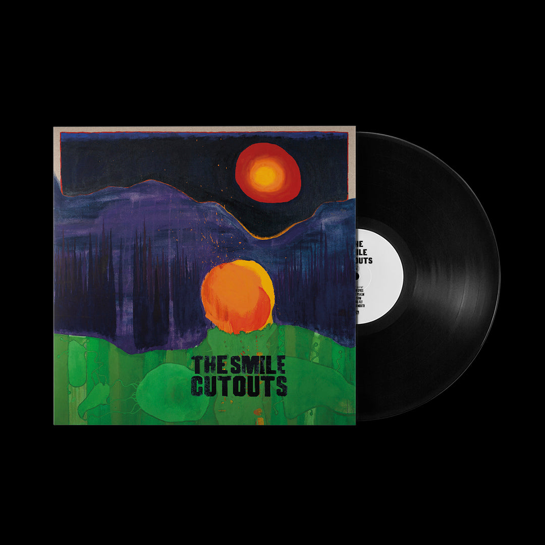 Vinyl record for The Smile - Cutouts, with abstract orange and purple cover art.