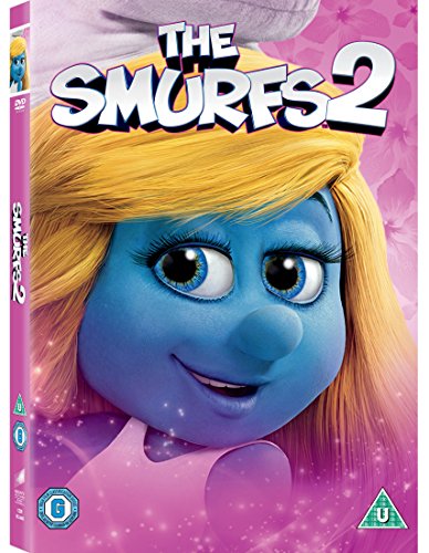 DVD cover for "The Smurfs 2" featuring Smurfette with blonde hair.