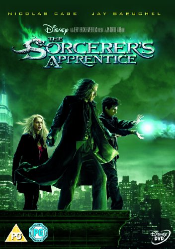 DVD cover for "The Sorcerer's Apprentice" featuring Nicolas Cage and Jay Baruchel.