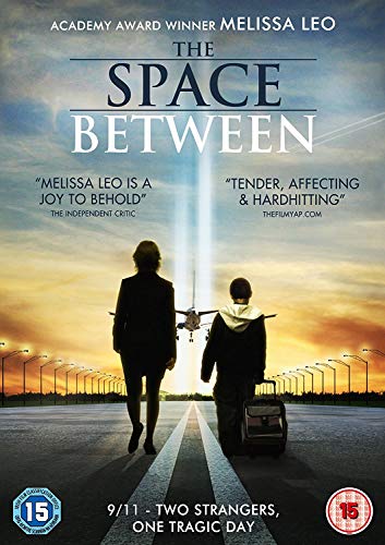 DVD cover for "The Space Between" featuring two figures and a plane.