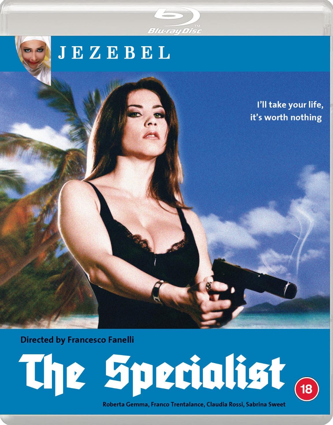 Blu-ray cover for "The Specialist" featuring a woman holding a gun.