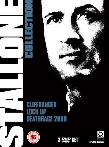 DVD cover featuring a high-contrast black and white portrait of Sylvester Stallone.