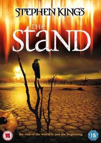 DVD cover for "The Stand" featuring a raven and desolate landscape.