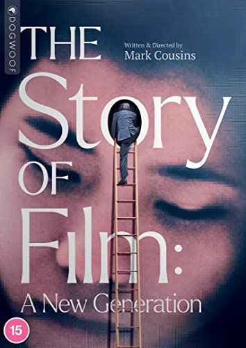 DVD cover art showing a person climbing a ladder toward a large face.