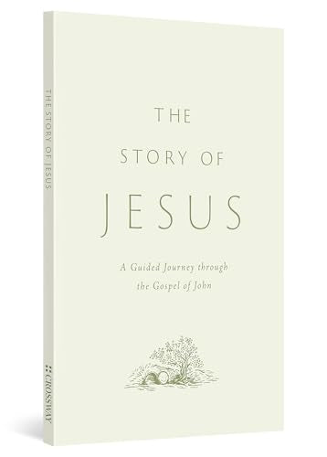 Cream-colored book cover with title "The Story of Jesus" and tree illustration.