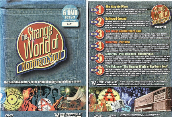 DVD cover for "The Strange World of Northern Soul" box set, six discs.