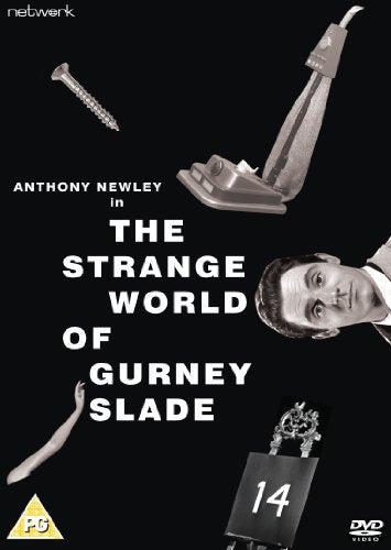 Black and white DVD cover featuring a man and floating objects.