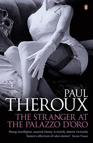Book cover: woman in white gloves, seated, with title "The Stranger at the Palazzo dOro".