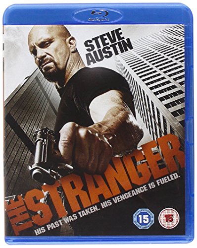 Steve Austin holds a handgun on the cover of The Stranger Blu-ray case.