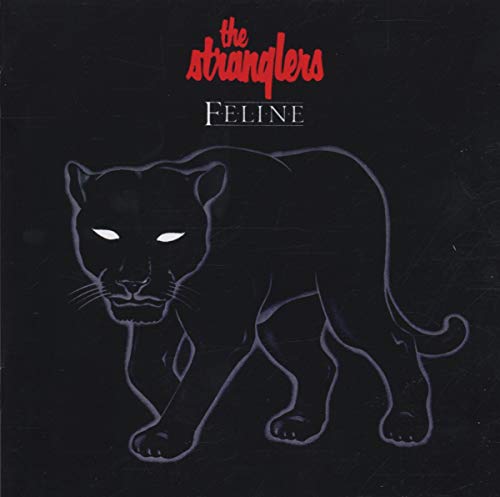 “Feline” CD cover: black panther silhouette with red band name text.