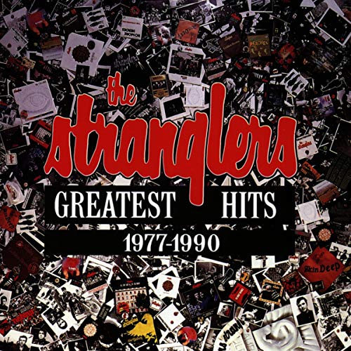 The Stranglers Greatest Hits 1977-1990 album cover featuring a collage of small photographs.