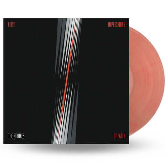 The Strokes “First Impressions of Earth” red vinyl record album cover.