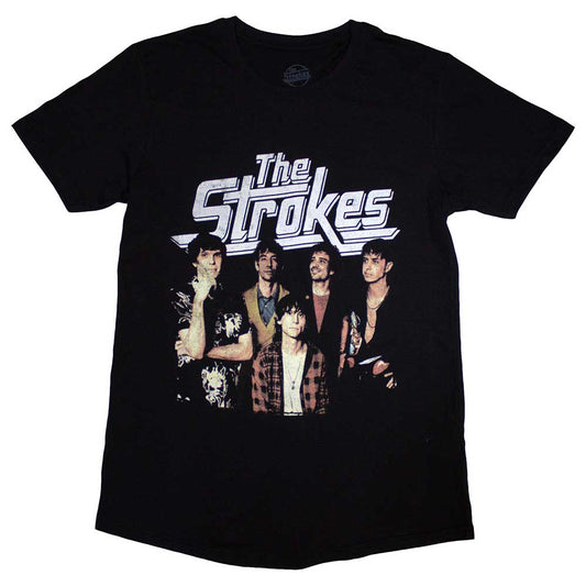 Black t-shirt featuring a photo of the band The Strokes, size XX-Large.
