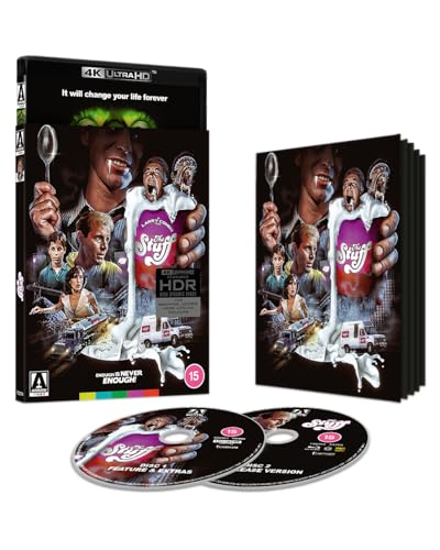 The Stuff" Blu-ray case with a large hand holding a tub of white substance.