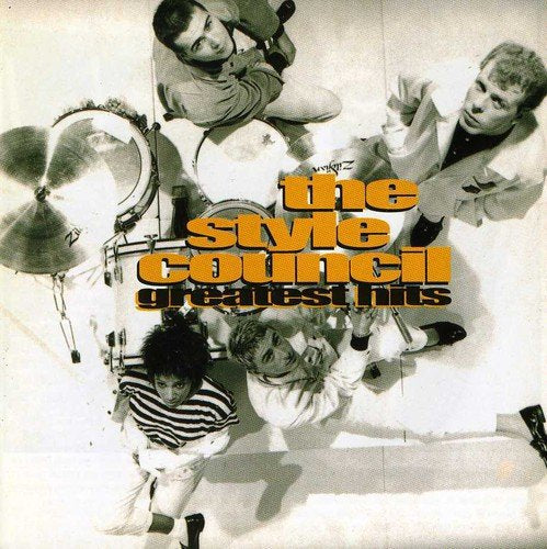 The Style Council “Greatest Hits” CD cover with band members and instruments.