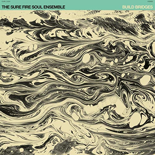CD cover for “Build Bridges” by The Sure Fire Soul Ensemble, marbled design.