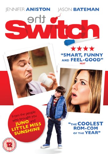 DVD cover for "The Switch" featuring Jennifer Aniston, Jason Bateman, and a boy.
