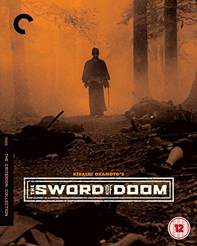 A samurai stands in a misty forest filled with bodies on the ground.