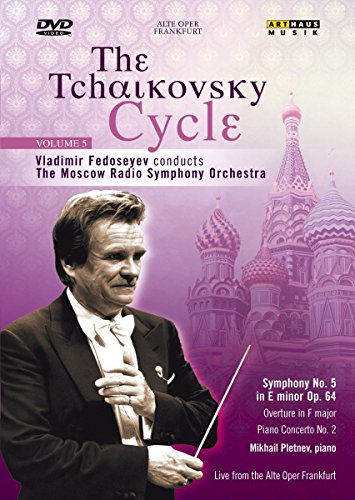 DVD cover featuring a conductor, with purple background and Russian church illustration.