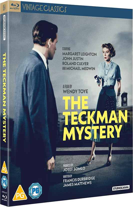 Blu-ray cover for "The Teckman Mystery" featuring two figures in profile.