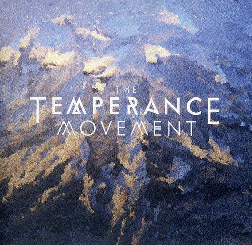 Album cover for "The Temperance Movement" with white text on a blue, cloudy background.
