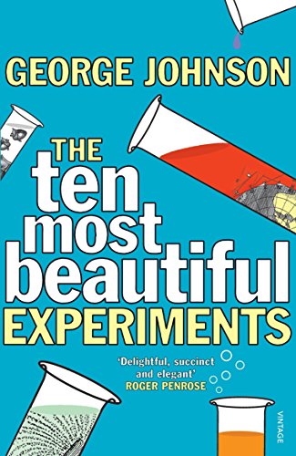 Book cover: “The Ten Most Beautiful Experiments” with test tubes.