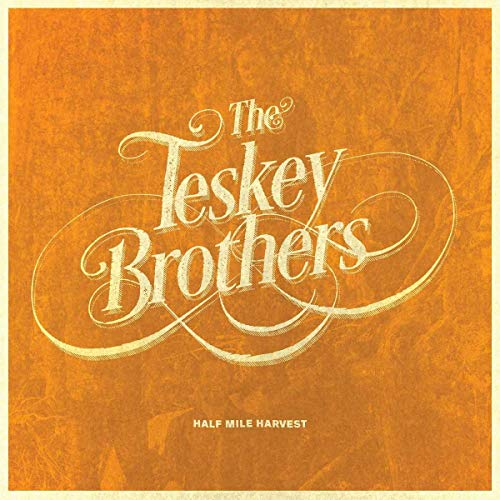Album cover with The Teskey Brothers text in ornate script on orange textured background.
