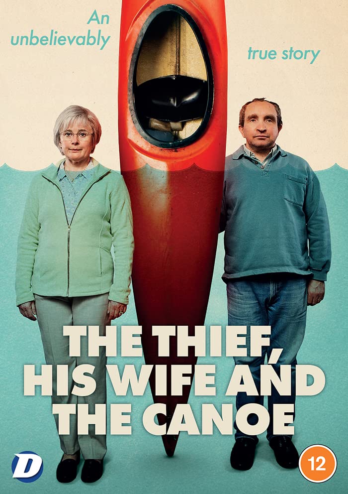 DVD cover featuring a couple flanking a red canoe, with title text.