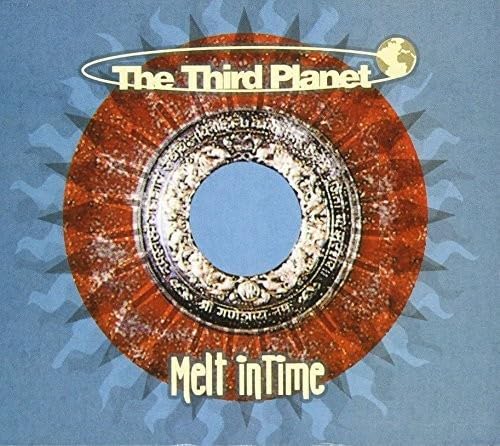 CD cover with a red, ornate circular design and blue sky background.