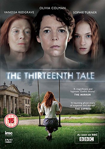DVD cover for "The Thirteenth Tale" featuring three women and a manor house.