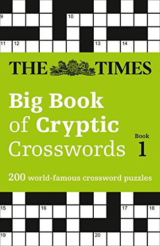 Book cover with a green band and partial crossword grid visible.