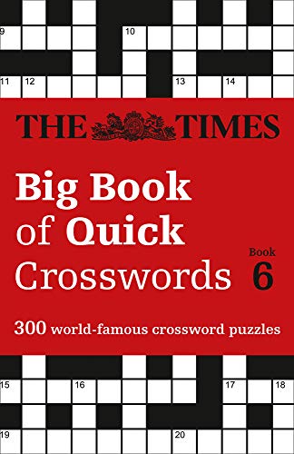Red cover book with crossword grid and “The Times Big Book of Quick Crosswords”.