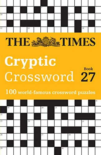 Cover of "The Times Cryptic Crossword Book 27" with grid puzzles.