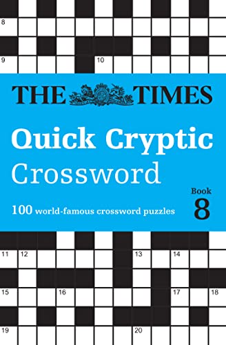 Book cover with a crossword grid and “The Times Quick Cryptic Crossword” title.