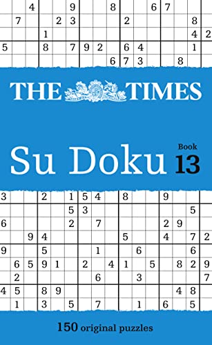 Cover of The Times Su Doku Book 13 featuring a Sudoku grid and title.