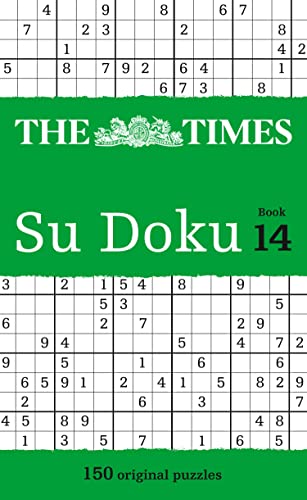 Book cover with green background, “Su Doku Book 14” title, and puzzle grids.